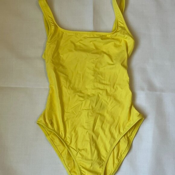 Polo Ralph Lauren Women's Martinique One Piece Swimsuit in Yellow Size Small - Picture 2 of 4